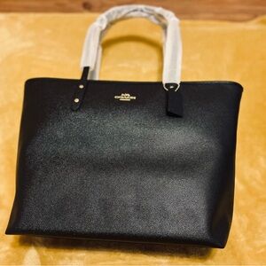 Coach Black Leather Tote